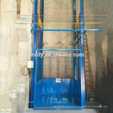 Cargo loading China guide rail hydraulic lift chain cargo lifts